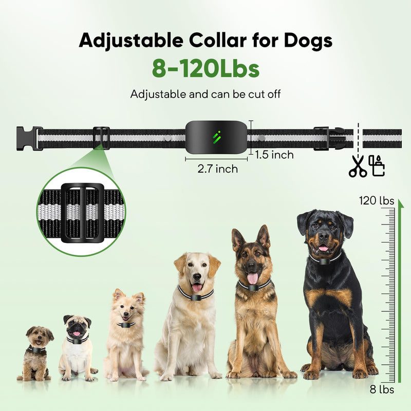 Dog Training Collar 2 Dogs with Remote Control 2680FT Beep and Vibration Dog Collars, 4 Training Modes, Waterproof for Large Medium Small Dogs (8-120Lbs) Black 2PCs Black - PawsPlanet Australia