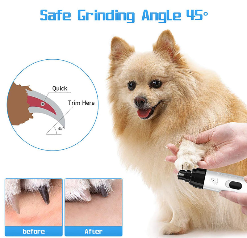 2025 New Electric Dog Nail Trimmers for Dog Nail Grinding, USB Rechargeable Pet Nail Clippers, Toenail Drill for Dogs, Puppy Nail File, Pet Paws Grooming Smoothing (1PC) 1PC