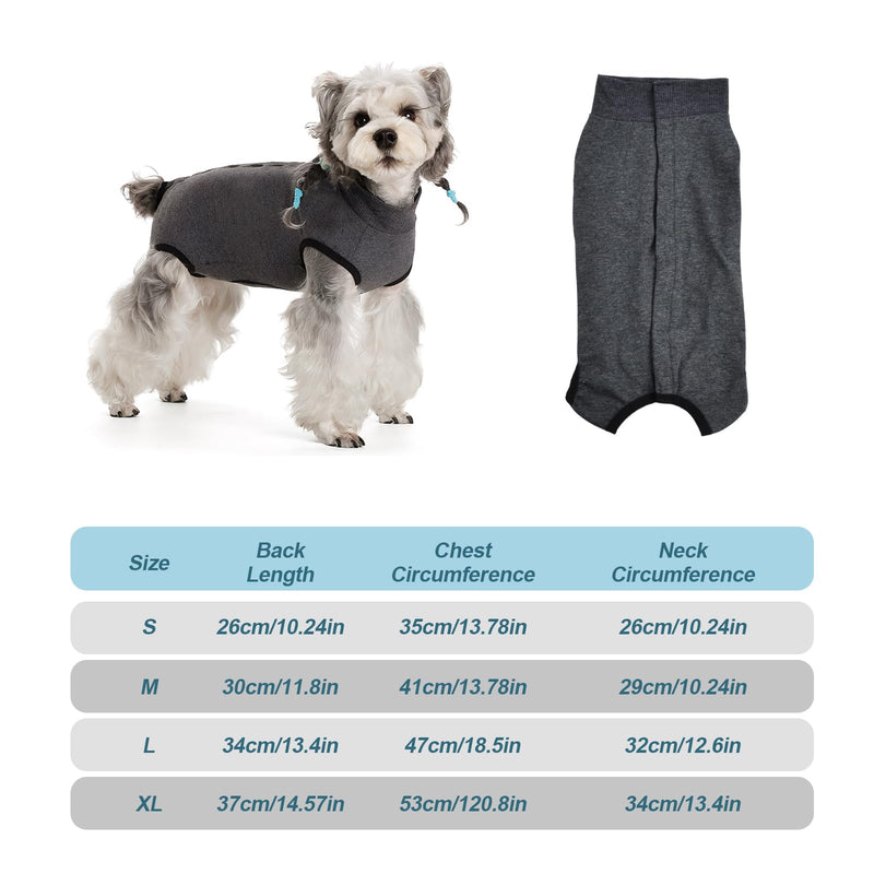 Dog Bodysuit After Op, Medical Bodysuit for Dogs, Wound Protection Recovery Suit, Anti-Licking, E-Collar Alternative, Breathable Onesie for Pets, Onesie Pyjamas (A, S)