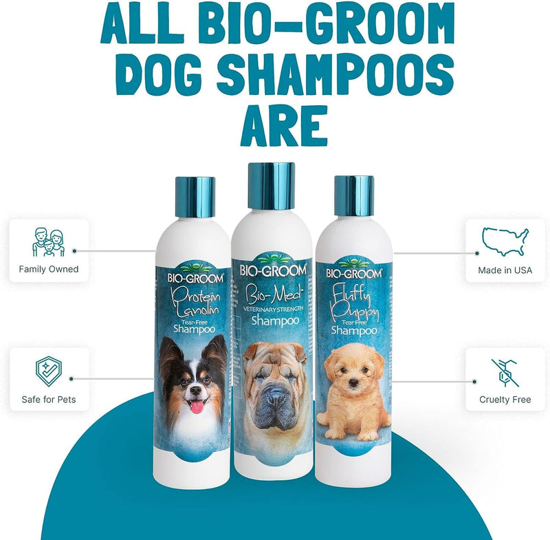 Bio-Groom Bio-Med Dog Shampoo - Dog Bathing Supplies, Puppy Shampoo for Sensitive Skin, Hot Spot Treatment, Itch Relief, Made in USA - 8 fl oz - PawsPlanet Australia