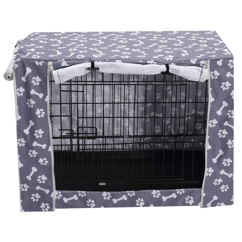 Pethiy Dog Crate Cover Durable Polyester Pet Kennel Cover Universal Fit for Wire Dog Crate - Fits Most 36 inch Dog Crates - Cover only-Sky Gray-36 36.0"L x 23.0"W x 25.0"H Sky Gray