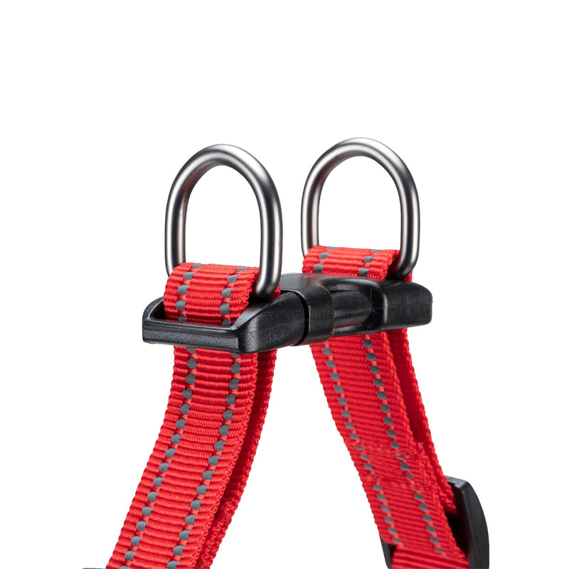 EXCELLENT ELITE SPANKER No Pull Dog Harness Step-in Adjustable Reflective Vest Soft Padded Easy Pet Chest Strap with Leash Clips for Small Medium Large Dogs Walking Training(Red-M) M-Chest 19-22" Red - PawsPlanet Australia