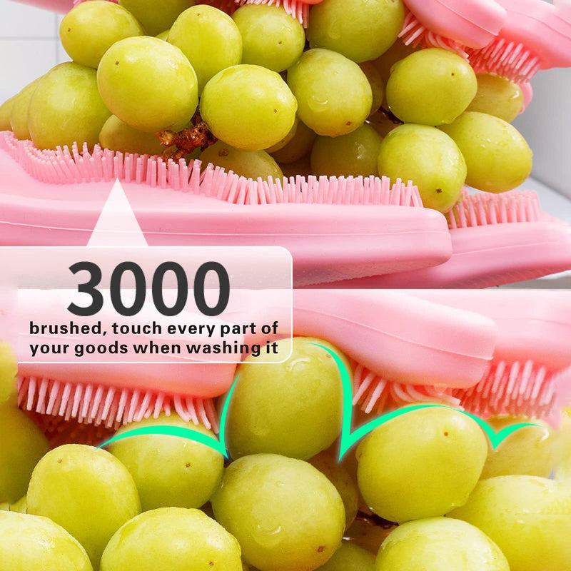 Pet Grooming Gloves Cleaning Gloves Natural Rubber Dishwashing Gloves High Density Silicone Brush Fruits Dishes Cleaning Massaging for Dogs and Cats - PawsPlanet Australia