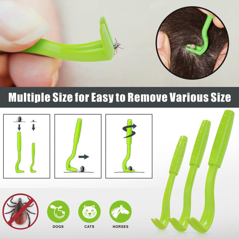 Tick Removal Tool for Dogs, Stainless Steel Tick Tweezers Remover Tick Key Remover Tool Kit, 4 Pack Quick & Safe Tick Twister Remover for Dogs Cats Human - PawsPlanet Australia