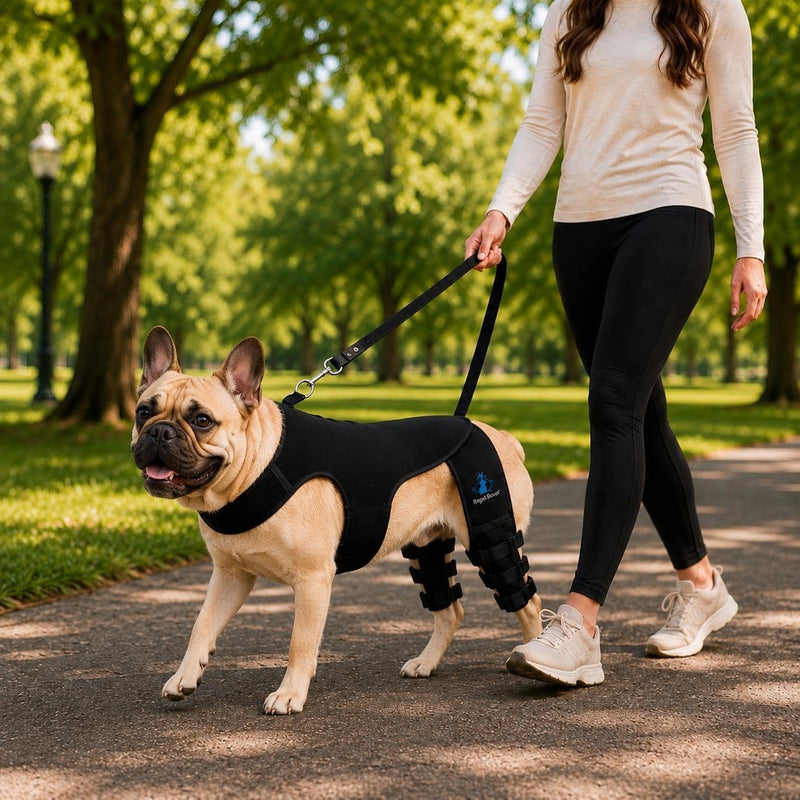 Dog Rear Knee Brace for Small & Medium Breeds, Adjustable Hind Leg Support for ACL/CCL Injury Recovery, Joint Stability, Ligament Protection & Injury Prevention (S) Small (S)