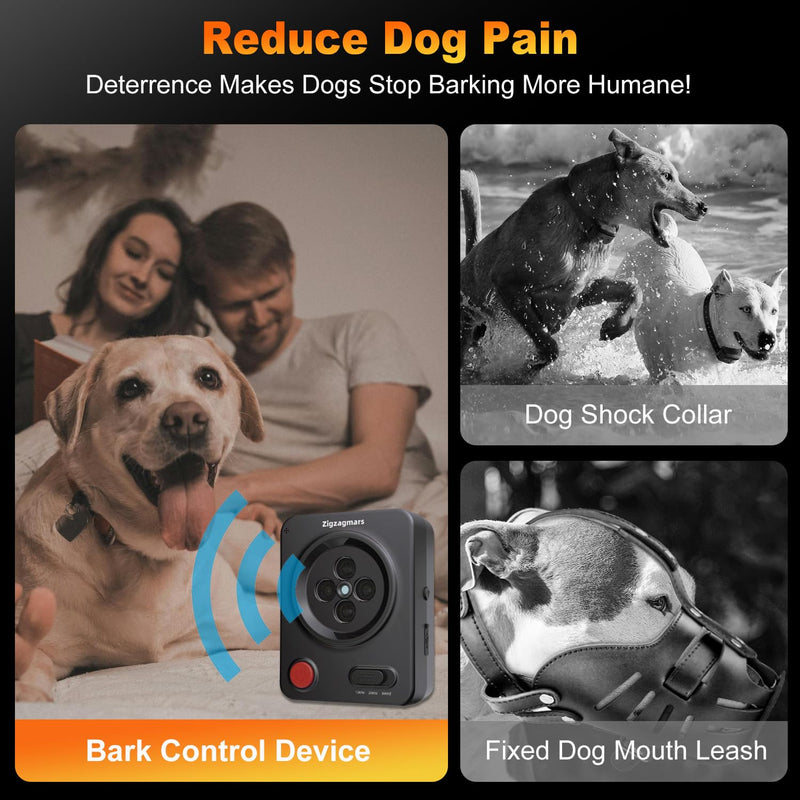 Anti Barking Devices, Smart Auto Stop Barking | 3 Effective Modes for Dogs Behavior Training, Rechargeable Ultrasonic Bark Box, Dog Barking Deterrent Devices, Neighbors Dog Silencer Outdoor Indoor