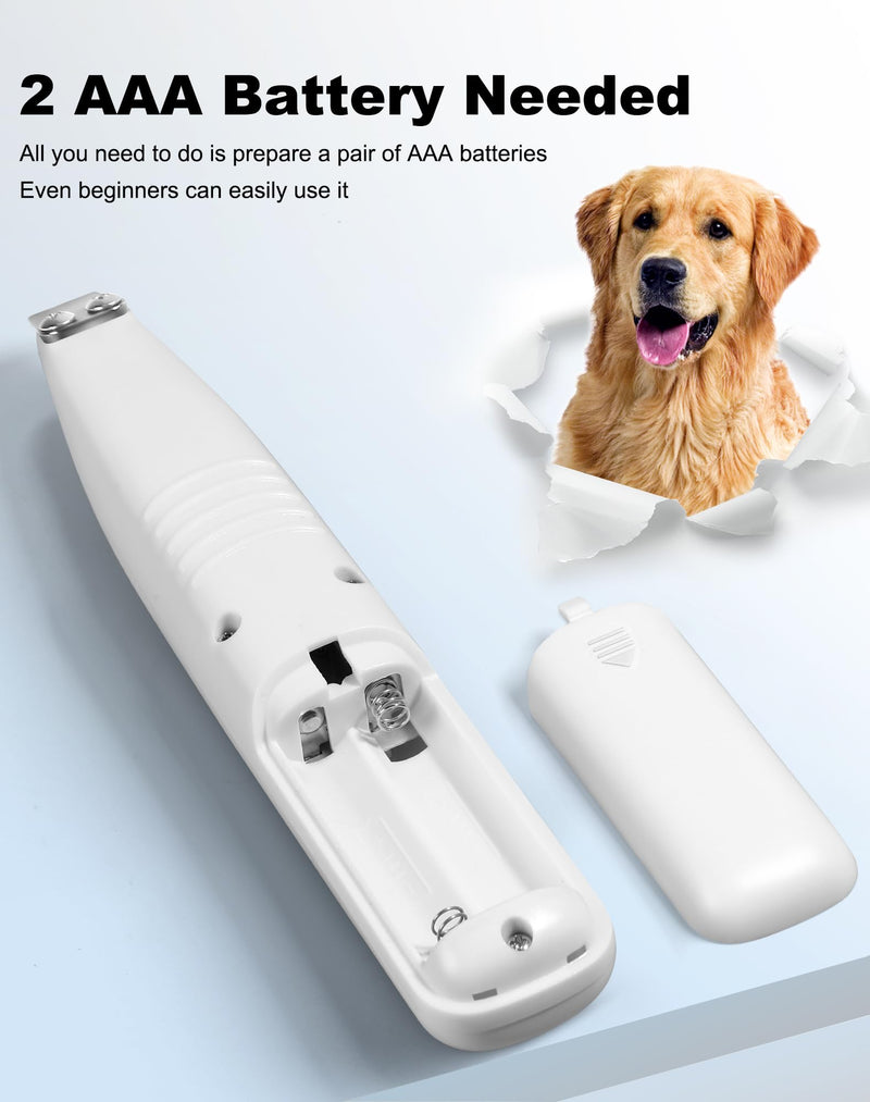 Dog Grooming Clippers, Dog Paw Trimmer with Detachable Ceramic Blade for Trimming Small Areas of Pet's Hair, Low Noise Paw Grooming Shaver for Cat's Eyes Face Ears Paws (White) White - PawsPlanet Australia