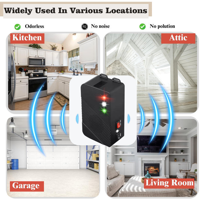 Ultrasonic Rodent Repellent Battery Operated Ultrasonic Mouse Repeller Under Hood Pest Repeller Rat Mice Deterrent with Strobe Lights for Car Engine Indoor Use 1Pack 1 - PawsPlanet Australia