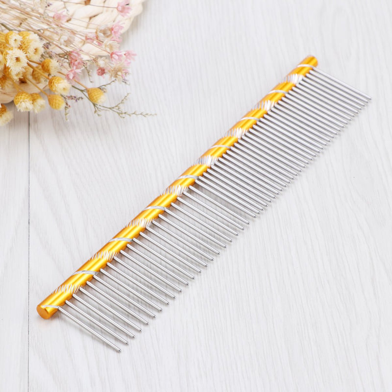 Combs for Grooming - Combs with Rounded Ends Stainless Steel Teeth Pet Comb Grooming Comb Cat Comb Metal Comb for Removing Tangles and Knots - PawsPlanet Australia