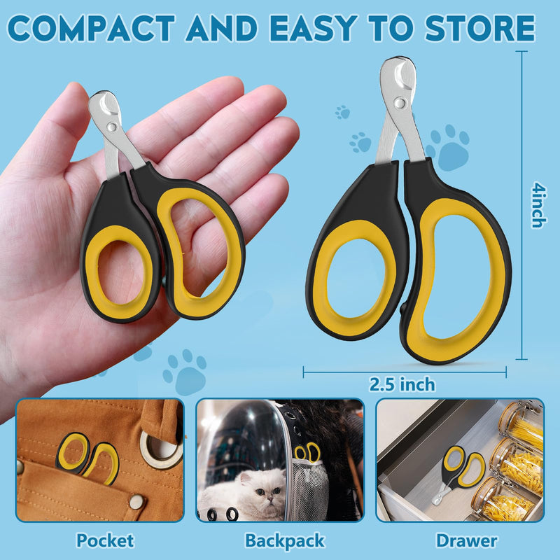 Cat Nail Clippers, Professional Pet Claw Clippers for Indoor Cats, Kittens, Small Dogs, Puppys, Birds, Rabbits, Safe Nail Trimmer and Grooming Tools for Small Animals Home Pets - PawsPlanet Australia