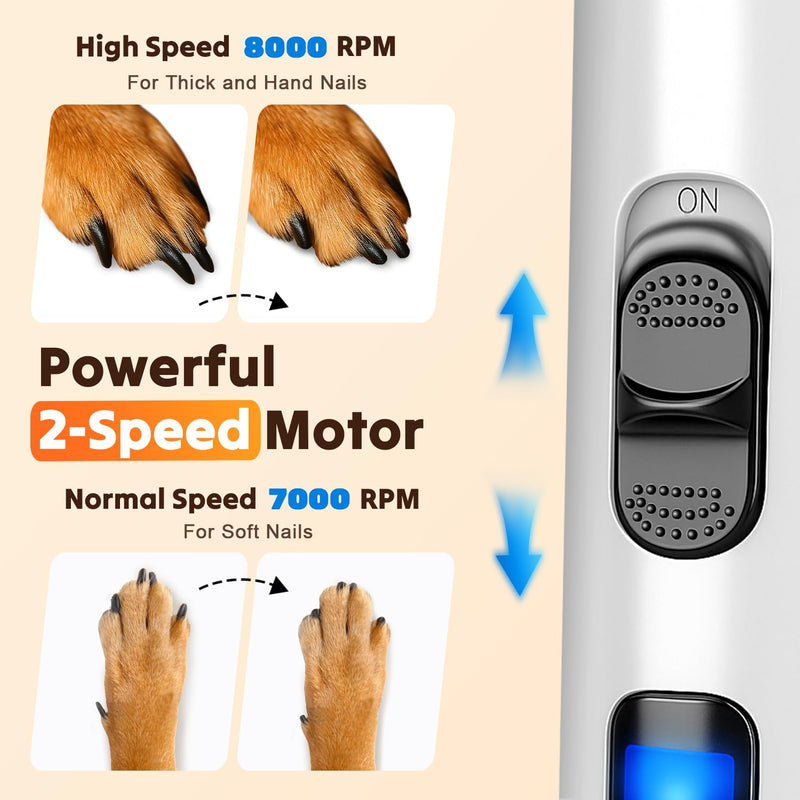 Silent Dog Nail Grinder, Whisper Quiet Claw Trimmer for Sensitive Pets, Safe & Stress-Free Nail Grooming for Dogs and Cats - PawsPlanet Australia