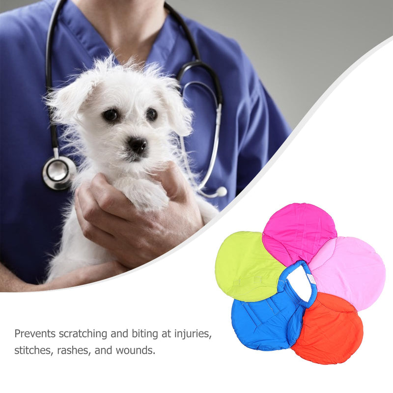 Flower-shaped cat recovery collar made of breathable polyester and skin-friendly fabric for wound healing after sterilization and cosmetic surgery