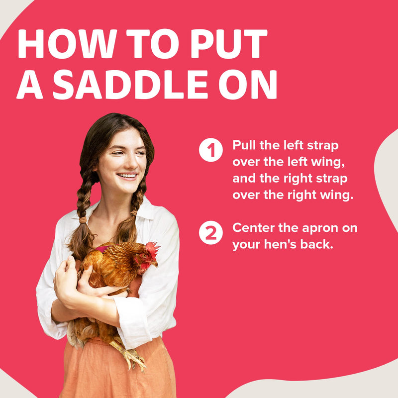 Single Strap Chicken Apron/Saddle, X-Large, Awareness Pink - PawsPlanet Australia