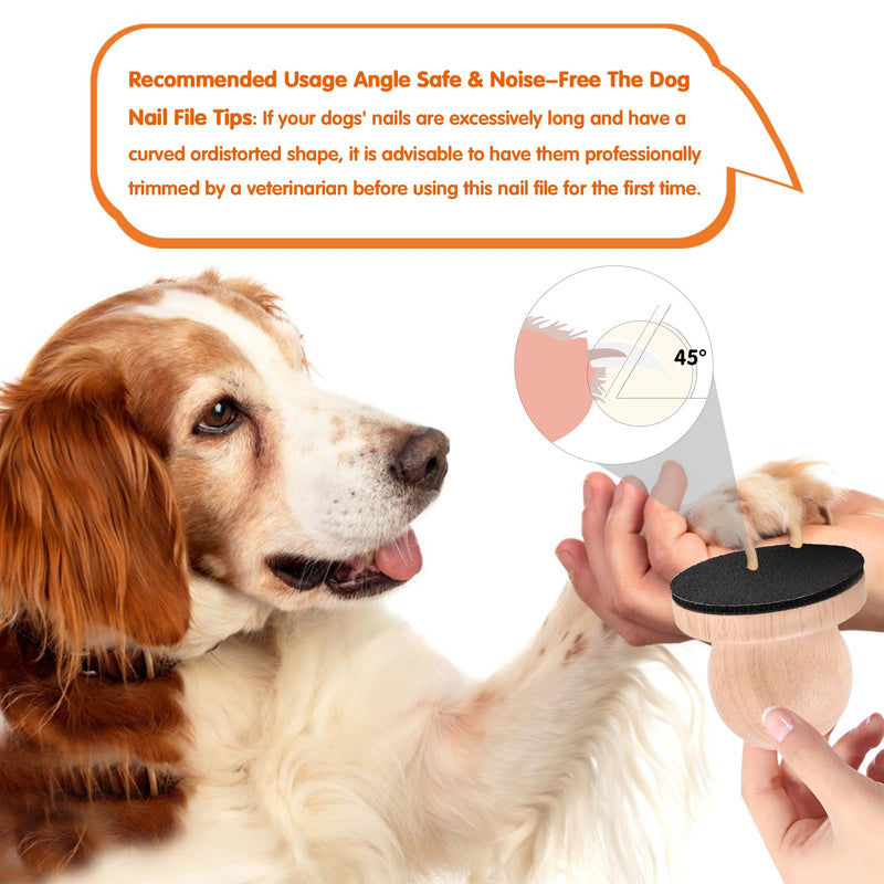 Dog Nail File Dog Scratch Board for Nails Wooden Handicraft Cat Dog Nail Scratch Pad with 4 Pcs Replaceable Sandpaper Dog Trainning Accessories Stress Free Nail Filing for Dogs(Wood) Wood - PawsPlanet Australia