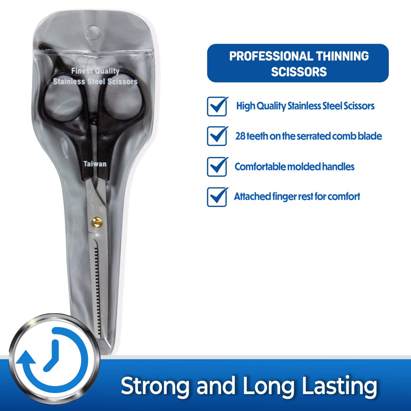 Pet Magasin Pet Thinning Shears - Professional Thinning Scissors with Toothed Blade Stainless Steel - PawsPlanet Australia