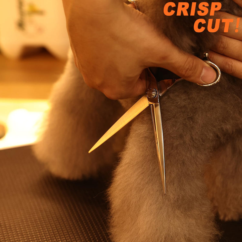 High-end Professional Dog Grooming Scissors Pet Grooming Shears 7 Inches Extremely Very Sharp Made Of Stainless Steel Alloy By Hand For Dog Cat Groomer (Shears, 7 Inch) - PawsPlanet Australia