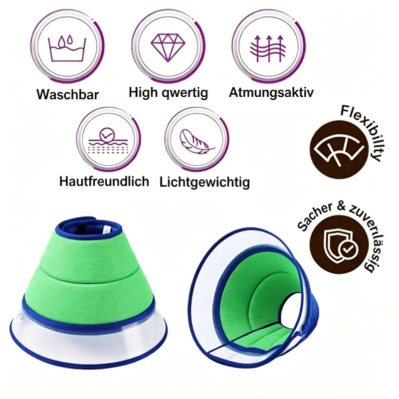 Soft Dog Cone Collar for Dogs After Surgery, Cone for Dogs Prevent Licking, Adjustable Recovery Collars for Dog, Includes 2 Rolls of Self-Adhesive Pet Vet Wrap (Blue, 9.4-11.8in) Blue Size L(Neck:9.4in.-11.8in.)