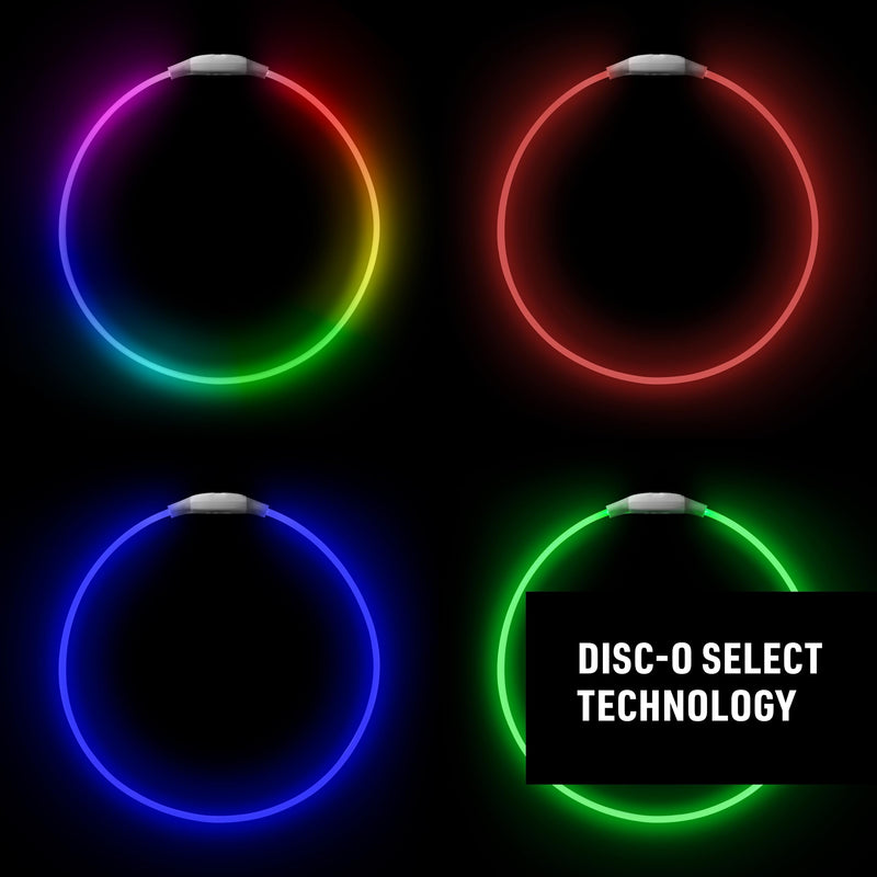 Nite Ize NiteHowl Max Rechargeable LED Safety Necklace - Dog Accessories for Long & Fluffy Coats - LED Glow Necklace for Dogs - Disc-O Select - PawsPlanet Australia