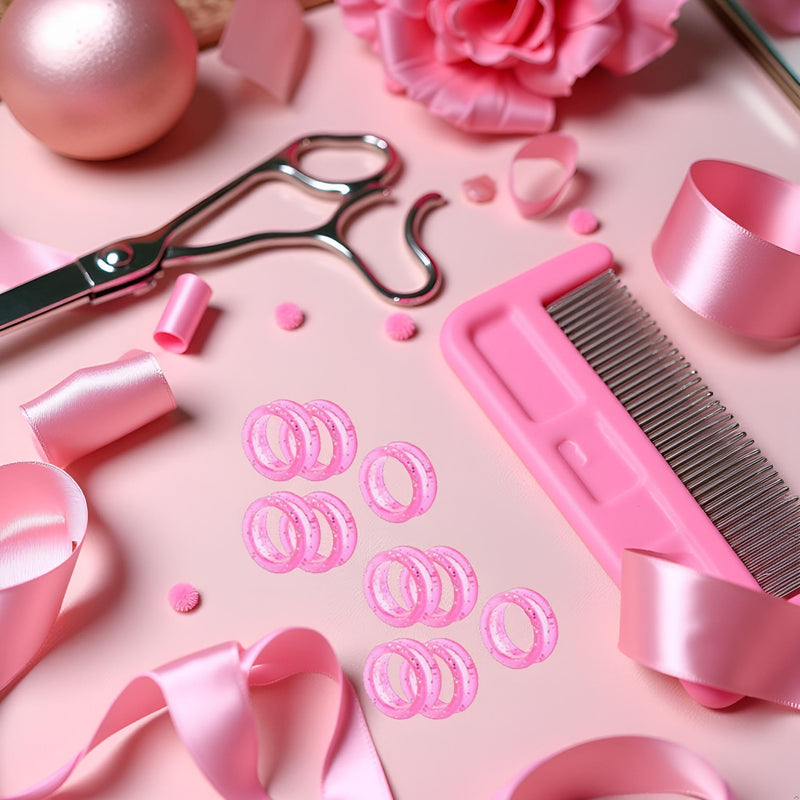 10Pcs Pink Silicone Scissors Finger Rings Grips Grooming Shear Thumb Inserts Finger Protector Ring for Barber Hair Cutting Scissors Pet Shears Hair Cutting Shears Hair Cutting Tools - PawsPlanet Australia