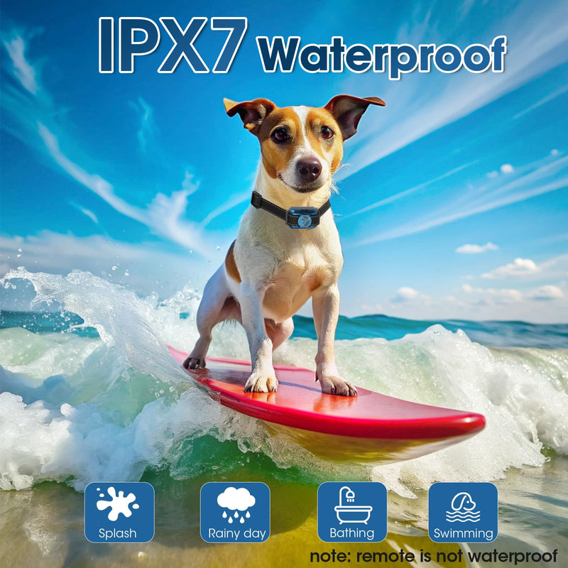 Small Shock Collar for 2 Dogs, Ultra-Light & Thin Shock Collar for Small Dogs 5-15lbs, Beep, Vibration and Shock with Safety Lock, IPX7 Waterproof, Blue and Green Blue and Grey - PawsPlanet Australia
