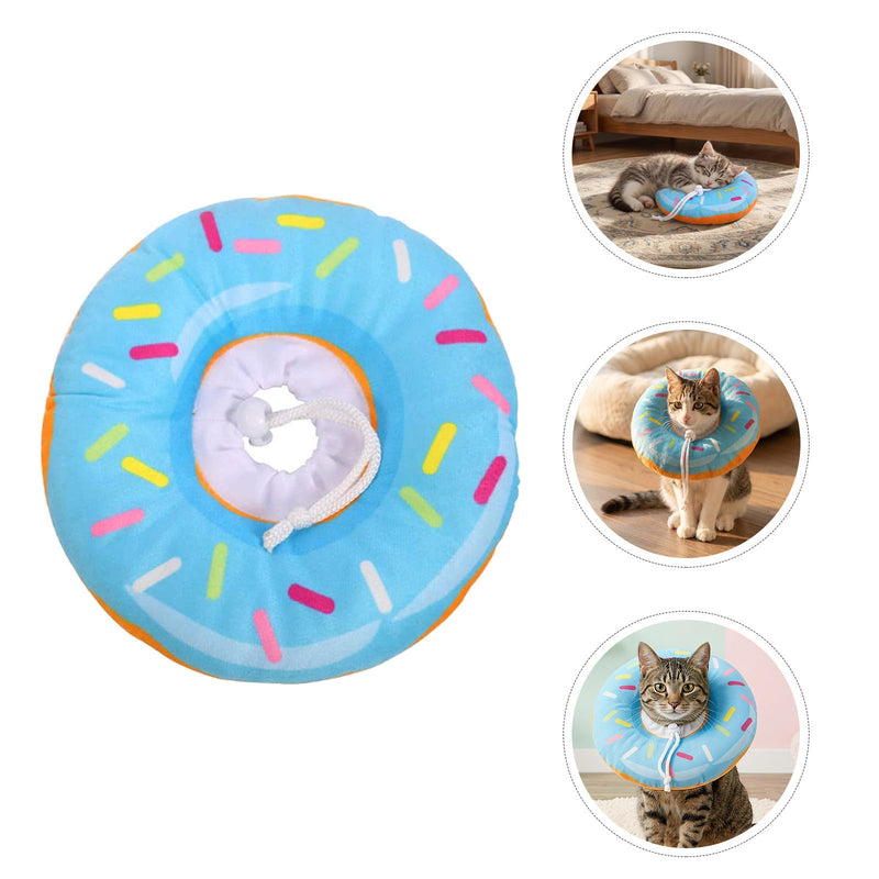 Supvox Blue Soft Protective Collar for Cats and Dogs, Adjustable Anti-Lick Neck Ring for Small Pets, Wound Healing and Recovery