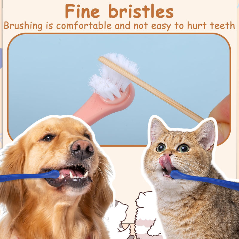 7Pcs Toothbrush for Dogs Small Breed,Round Soft Hair Small Dog Toothbrush,Dental Hygiene Pet Toothbrush to Clean Pet Teeth,Dog Tooth Brush for Small to Large Dogs, Cats, Most Pets, 7 Color - PawsPlanet Australia