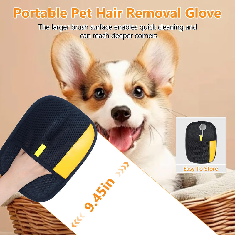 Pet Hair Removal Glove,2 Pcs Newly Upgraded Pet Hair Remover Gloves for Cats & Dogs,Electrostatic Pet Hair Gloves,Reusable Pet Hair Remover Tool For Couch Clothes Carpet Car Seat,9.45 *7.1 in - PawsPlanet Australia