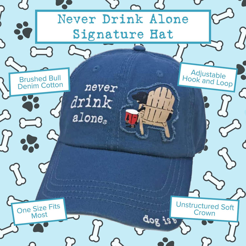 Dog is Good Signature Hats - Great Gift for Dog Lovers (Never Drink Alone) - PawsPlanet Australia