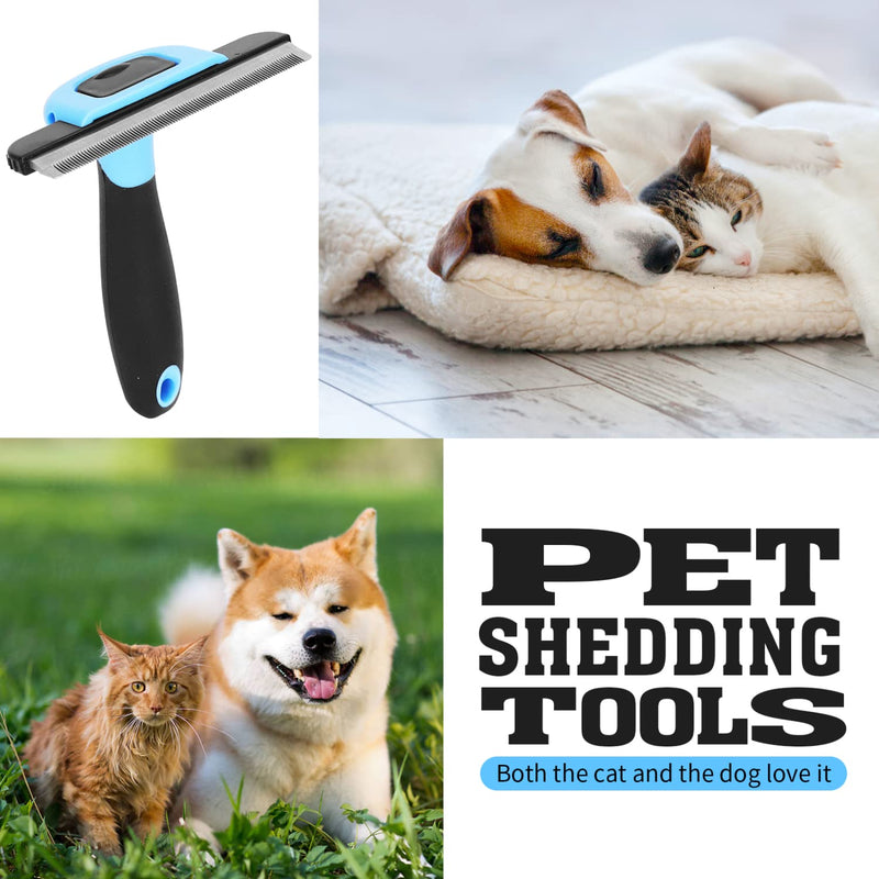 Nobleza Grooming Brush Dog Shedding Brush Professional De-Shedding Tool for Dogs and Cats, Effectively Reduces Shedding by Up to 95% for Short Medium and Long Pet Hair
