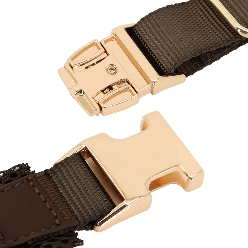 PET ARTIST No Pull Dog Harness, Soft Padded PU Leather Step in Dog Harness with Quick Release Metal Buckle, Adjustable Quick Fit Pet Strap Vest Harnesses for Medium Dogs Walking Training,Chest 22-27" M:Chest 22-27" (28.5-49.5lbs) Brown - PawsPlanet Australia