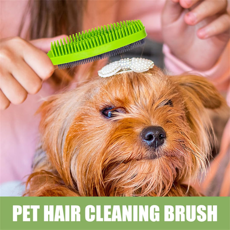 Pet Hair Remover Cat & Dog Rubber Pets Hair Removal Brush Double-Sided Gentle Grooming Cleaning Brushes for Couch Furniture Clothes Carpet - PawsPlanet Australia