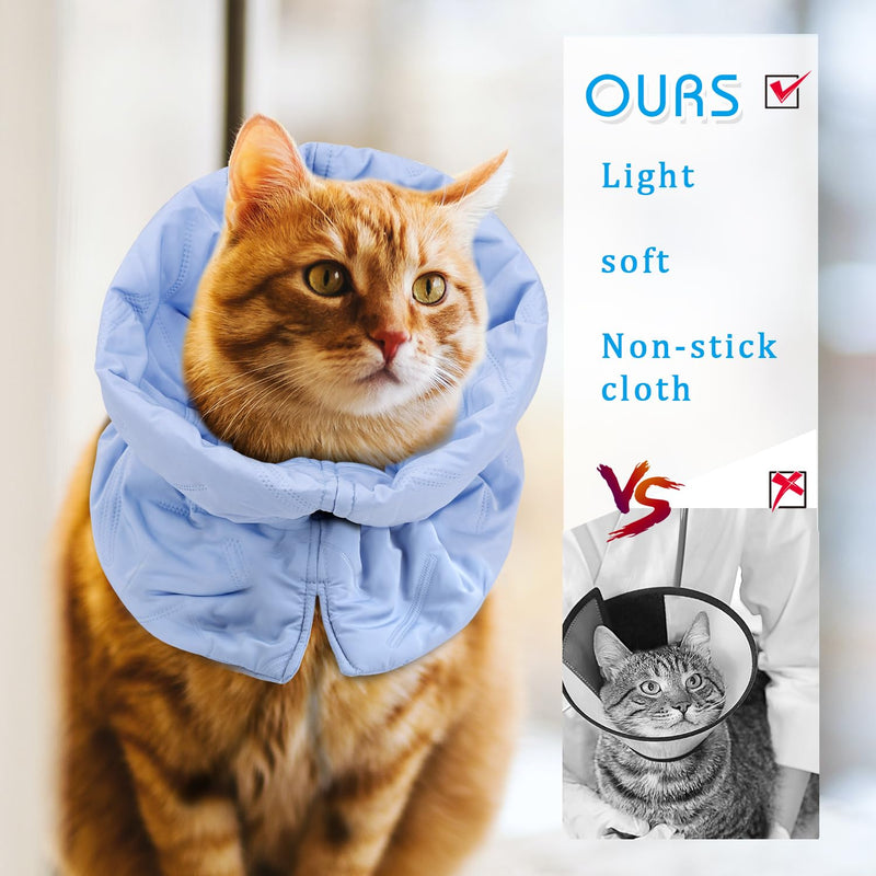 Cat Cone Collar, Adjustable Cat Recovery Collar Lightweight Waterproof Protective Cat Collar Soft Pet Recovery Collar Prevent Dogs Cats from Licking Wounds (S) - PawsPlanet Australia