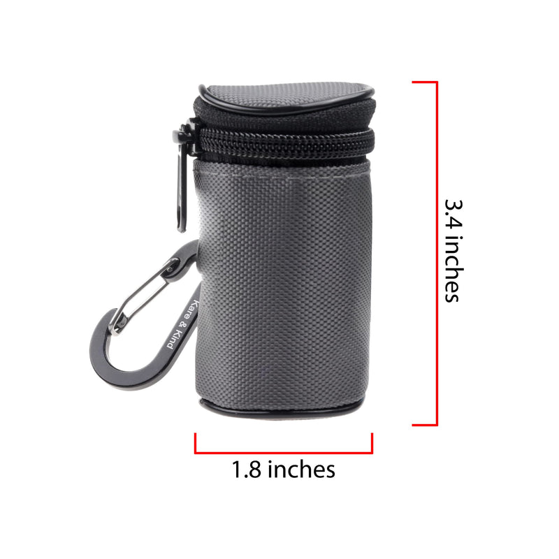 Kare & Kind Pet Waste Bag Dispenser with Carabiner - Double Layer Fabric - Zippered Poop Bag Holder and Pet Waste Bags - Clip On Container Attaches to Leash, Belt, Harness,Collar, Bags - (Black) - PawsPlanet Australia