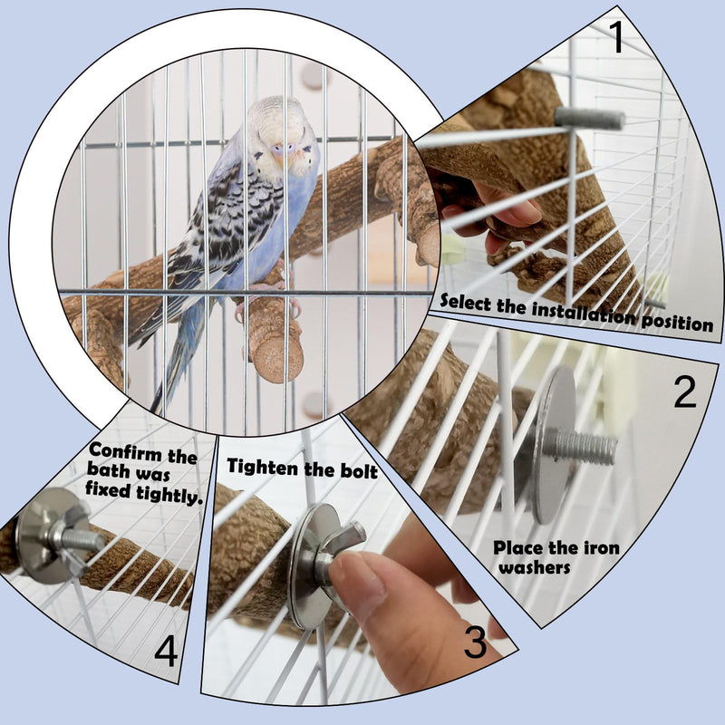 IBWell Bird Ladder for Cage Bird Stands for Parrots Parakeet Perches Cockatiel Perch Natural Bird Perches Budgie Perch 1 - PawsPlanet Australia