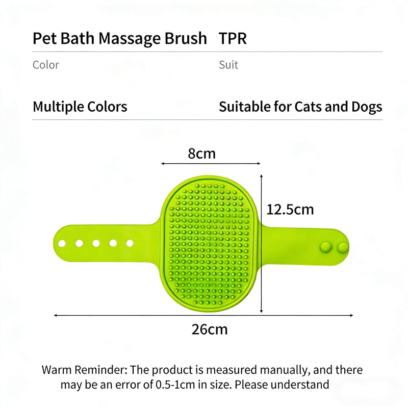 5-Pack Cat Self Groomer Brush with Adjustable Strap, Soft TPR Massage Grooming Pad with 297 Rounded Teeth, Fits 1.38-2.17in (35-55mm) Posts, Easy to Clean, Green - PawsPlanet Australia