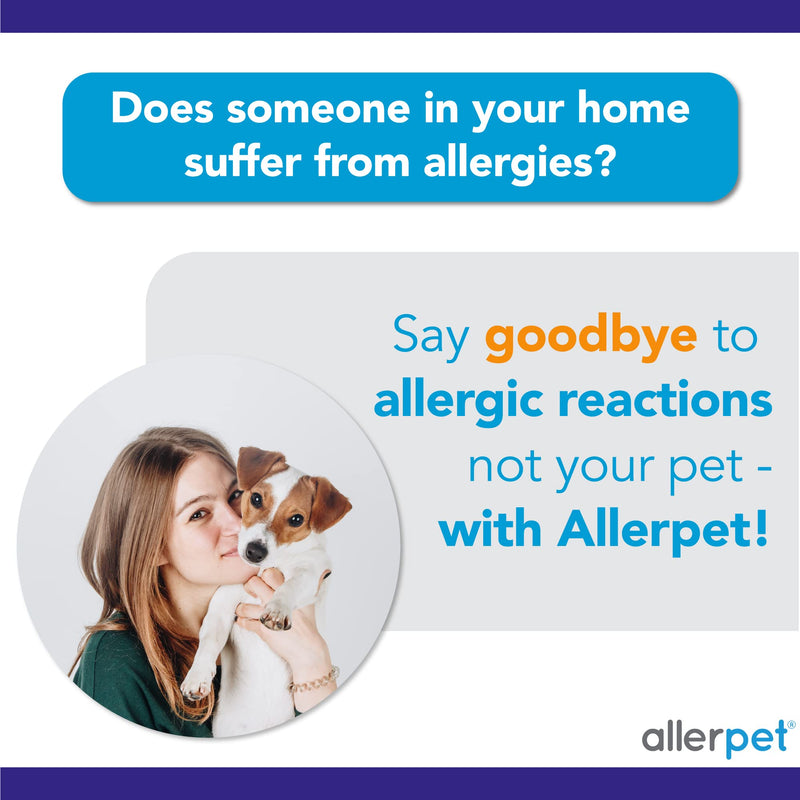 Allerpet Dog Dander Remover w/Free Applicator Mitt & Sprayer - Best Pet Dander Remover for Allergens - for Canine Dry Skin Treatment - Good for Fur & Skin - 2 Pack (12oz) 2 Pack w/ Applicator Mitt + Sprayer - PawsPlanet Australia