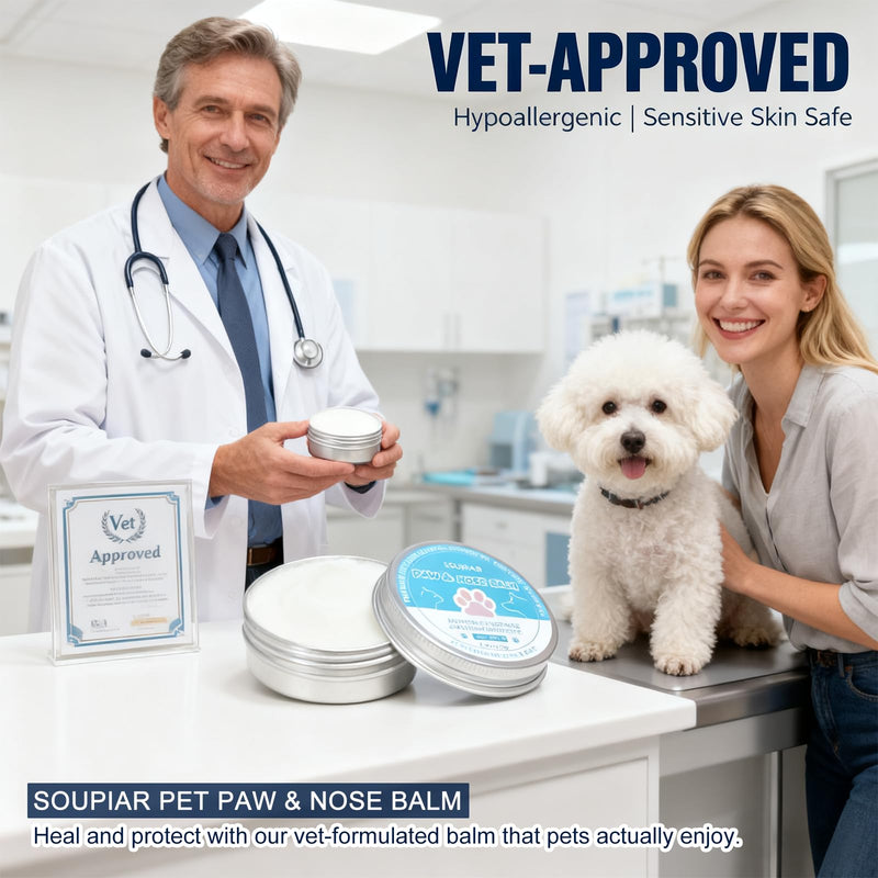Vet-Approved Dog Paw Balm & Nose Butter 2.1oz - Lick-Safe All-Natural Moisturizer with Coconut Oil, Nourishes Dry Paws & Noses, Protects Against Hot Pavement & Winter Cold for Dogs, Cats & Horses - PawsPlanet Australia