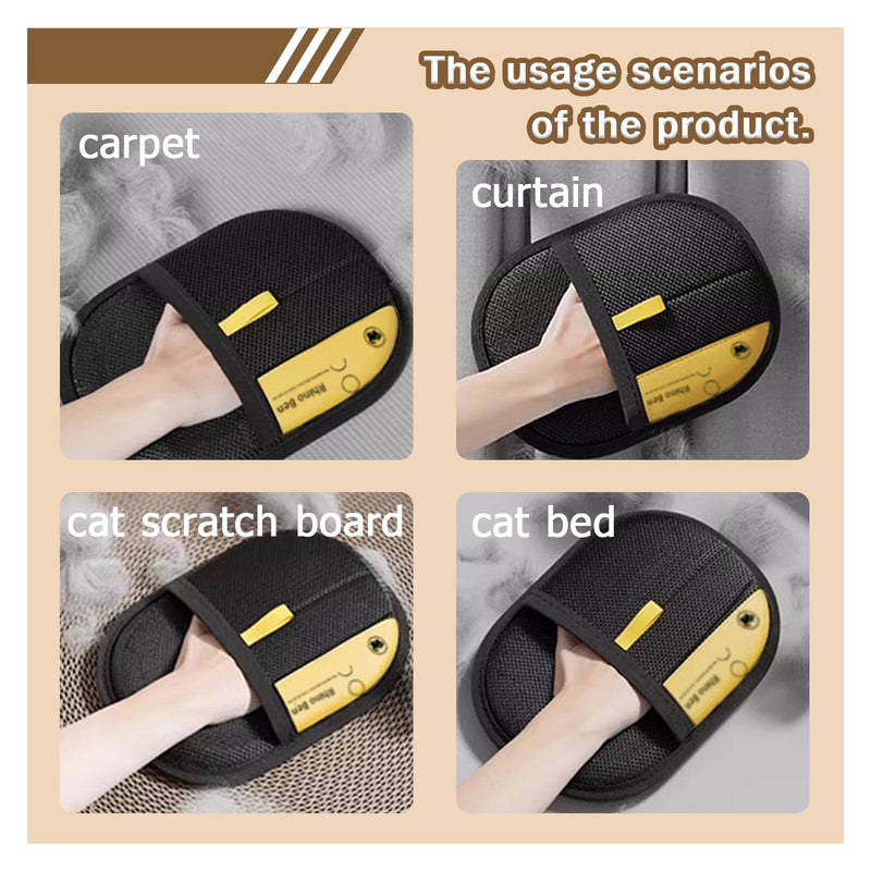 3PC Electrostatic Pet Hair Removal Glove for Cats & Dogs,2025 Upgraded Animal Fur Removal Tool,Reusable Cat & Dog Hair Remover for Couch, Furniture,Laundry,Car Seat,Cat Grooming Gloves - PawsPlanet Australia
