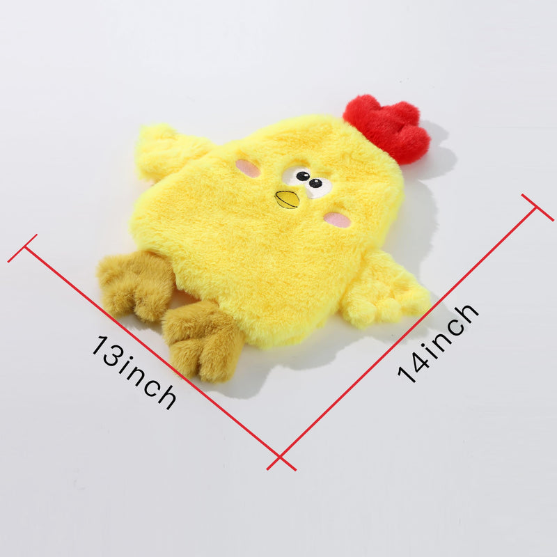 Dog Chicken Crinkle Toy Plush Squeaky 14 Inches, No Stuffing Toys for Small Medium Dogs, Interactive Toy for Pet Training and Playing - PawsPlanet Australia