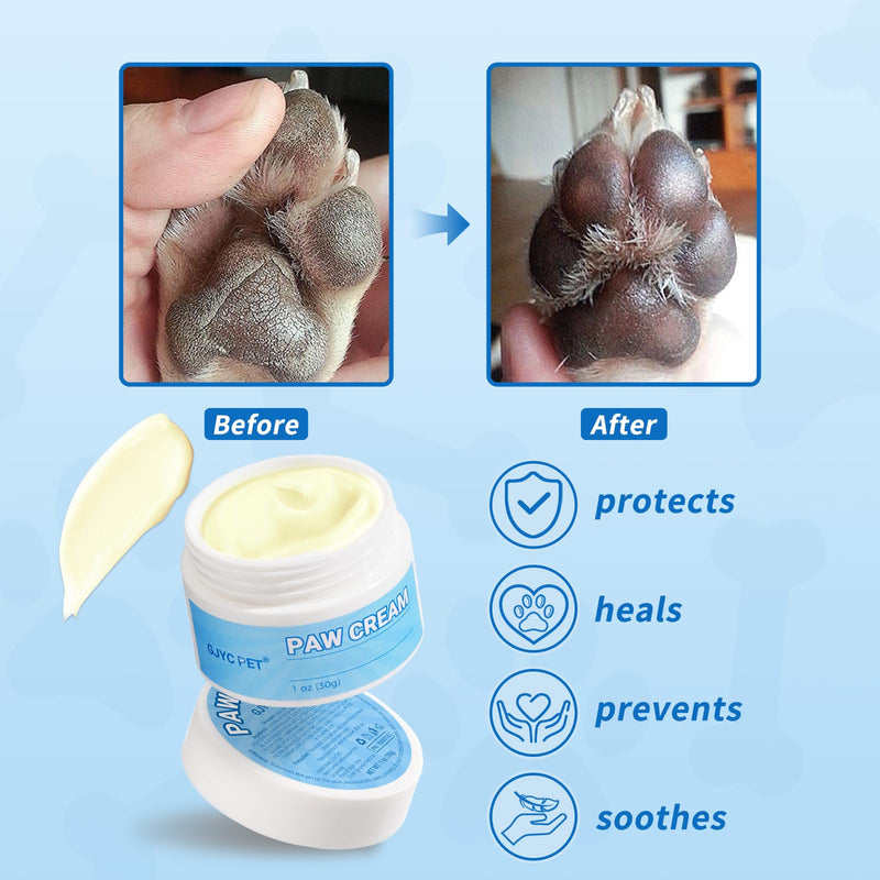 Nourishing Pet Paw Cream– Protects & Heals Dry, Cracked Paws – Natural & Safe for Dogs & Cats 33g milky white - PawsPlanet Australia