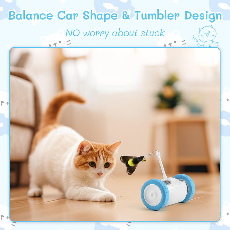 Interactive Cat Toy for Indoor Cats, Automatic Cat Toy with LED Lights, Cat Mouse Toy, USB-C Rechargeable - PawsPlanet Australia