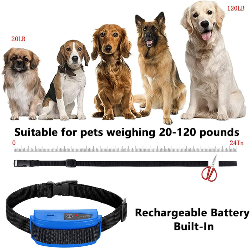 UltrCrab Receiver Collars Replacement for Wired Pet Fence, Rechargeable Waterproof Training Collars for Dogs Over 12lbs+, Adjustable Nylon Strap to Fit Neck Sizes 8-28 in for Invisible Dog Fence, Blue - PawsPlanet Australia