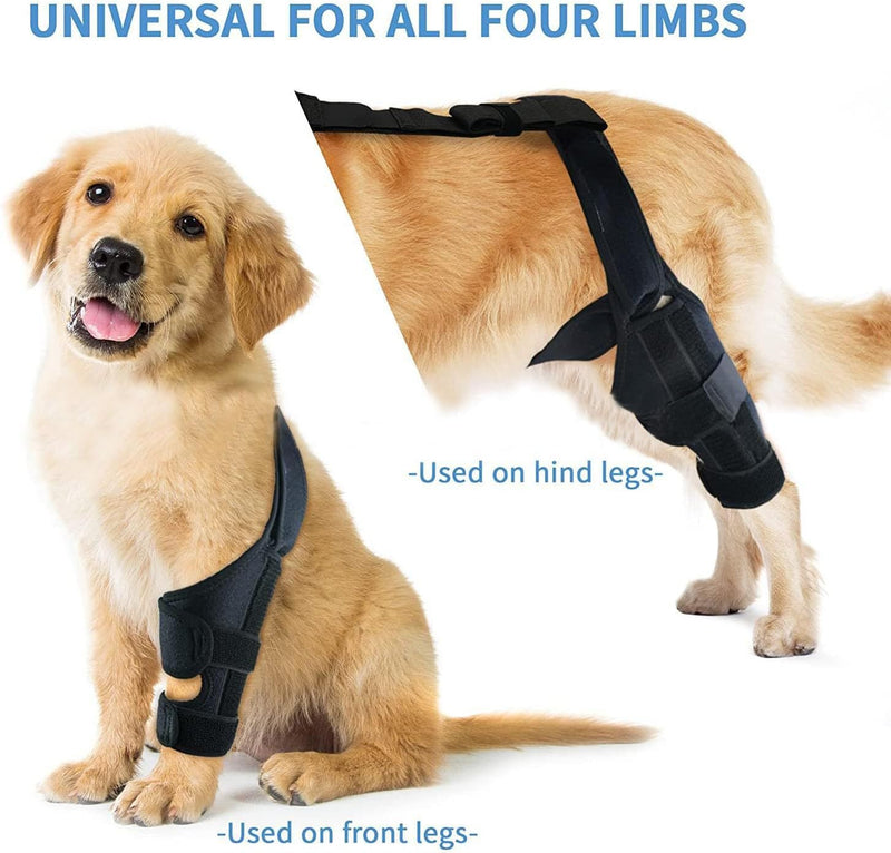 Dog Knee Brace for Torn ACL CCL – Adjustable Hind Leg Support with Metal Stabilizers, Relieves Joint Pain, Aids Recovery & Prevents Injury, Comfortable & Secure Fit for Dogs Back Leg (S) S