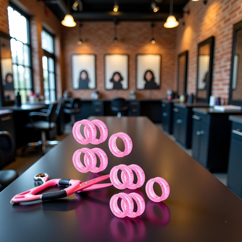 10Pcs Pink Silicone Scissors Finger Rings Grips Grooming Shear Thumb Inserts Finger Protector Ring for Barber Hair Cutting Scissors Pet Shears Hair Cutting Shears Hair Cutting Tools - PawsPlanet Australia