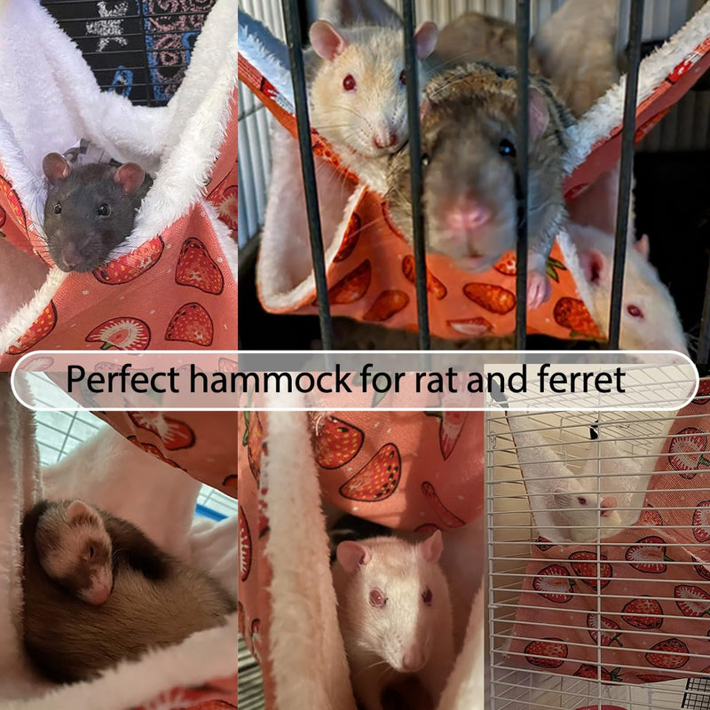 Rat Ferret Hammock Toys Cage Accessories, Guinea Pig Hideout Tunnel, Warm Bed for Rat Ferret Guinea Pig Sleep Hide and Play (4.Hammock) 4.Hammock - PawsPlanet Australia