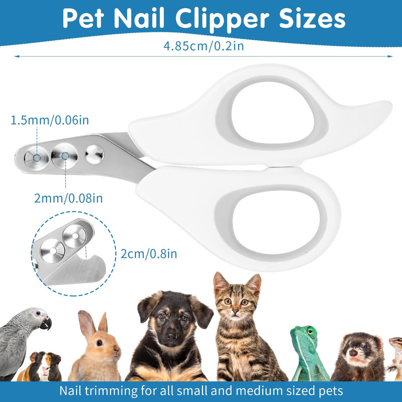 Cat Nail Clippers with Circular Cut Hole, 0.06” & 0.08” Double Round Hole Cat Nail Trimmer, Avoid Over Cutting Pet Nails Clippers with Safety Guard for Novice Pet Families - PawsPlanet Australia