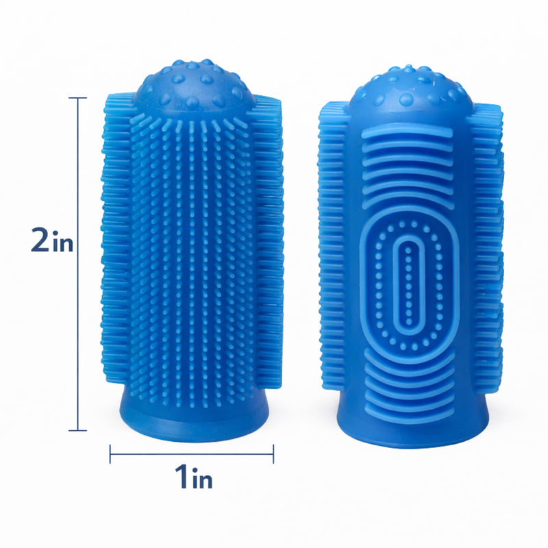 G.B.S Dog Toothbrush, 360 Dog Tooth Brushing Kit, Finger Toothbrush, Cat Tooth Brush, Teeth Cleaning, Pet Tooth Brush for Small & Large Pets, Reusable, 3-Pack Multicolor (Multicolor, Pack of 6)