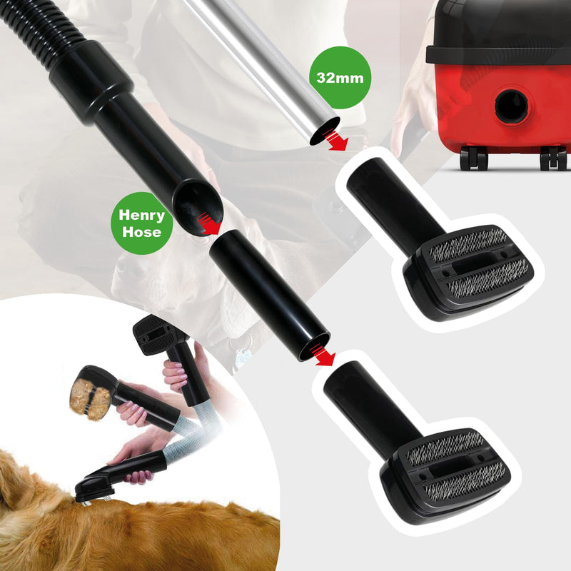 SPARES2GO Dog Grooming Brush Pet Hair Tool for Numatic Henry Hetty Vacuum Cleaners Black 1 Count (Pack of 1) - PawsPlanet Australia