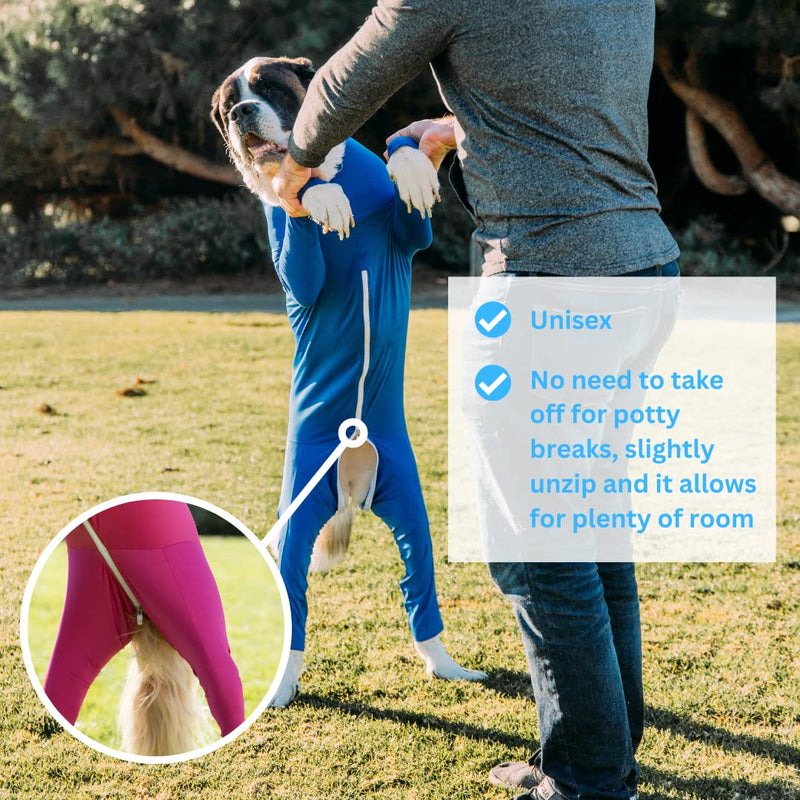 Shed Defender Bodysuit for Dogs - Original Dog Onesie Shedding Shirt - Seen on Shark Tank - Contains Dog Hair, Anxiety Calming Surgery Recovery Suit - Vet Approved L (19 - 27 kg) Black