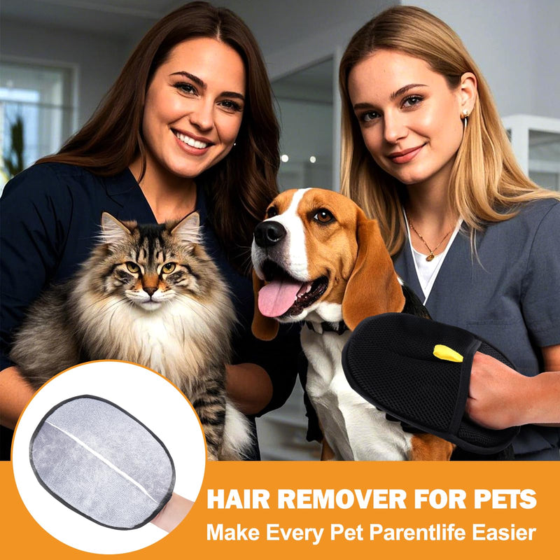 Palksky Pet Hair Removal Tool 2Pack, Reusable Static Removal Gloves, Double-Sided Grooming Gloves for Pets, Removes Pet Fur Hair for Carpets, Couch, Pet Bed, Cat Tree, Furniture & Rug - PawsPlanet Australia
